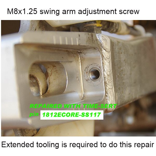 M8x1.25 Motorcycle Swing arm adjustment screw repair kit