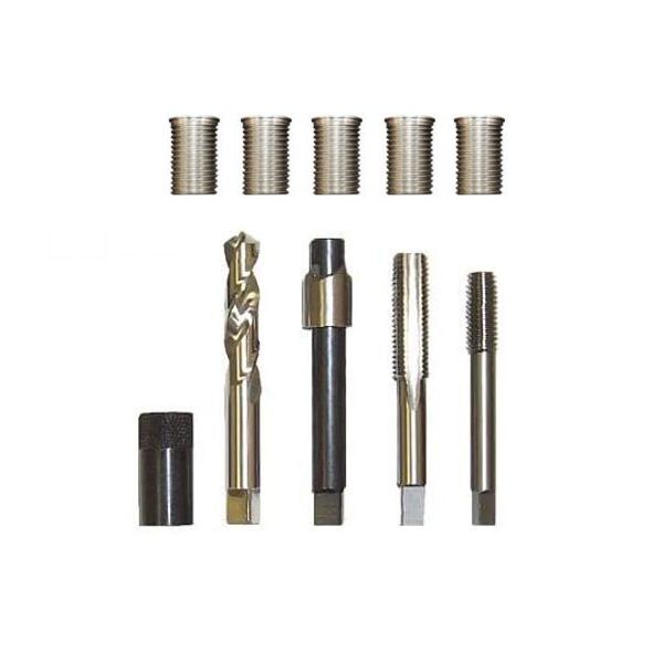 M8x1.25 Kit with 18mm stainless inserts & tap guide p/n 1812P