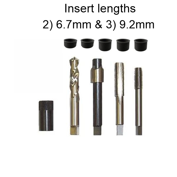 M12x1.5 KIT w/6.7mm & 9.2mm inserts